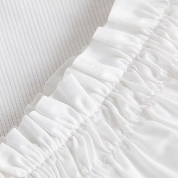 EXPRESS Ribbed Poplin V-Neck Tank - Picture 6 of 7